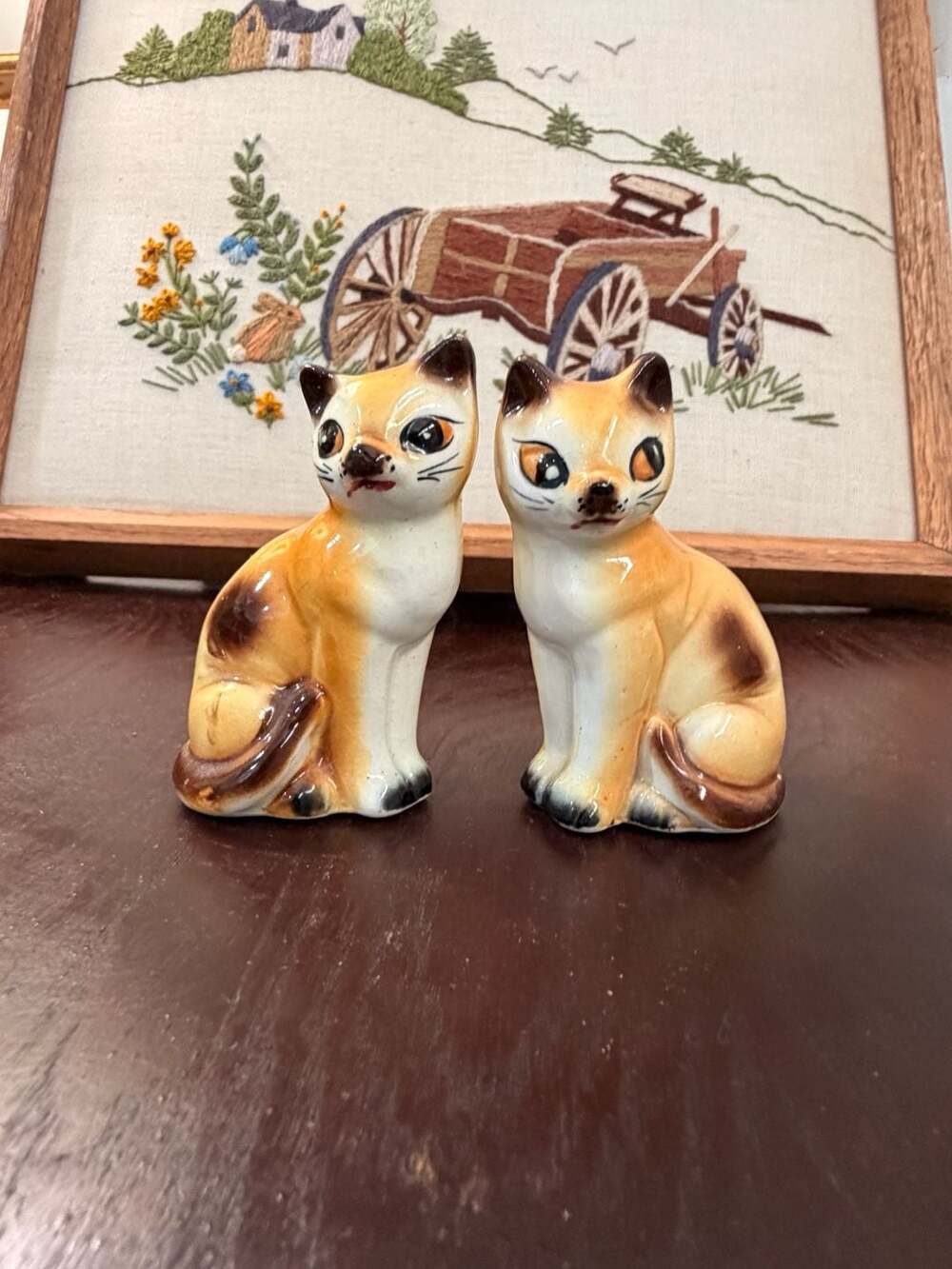 Vintage Siamese Cats Salt And Pepper Shakers Ceramic Made In Japan